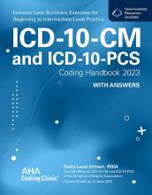 Cover image of ICD-10-CM and ICD-10-PCS Coding Handbook 2023 With Answers